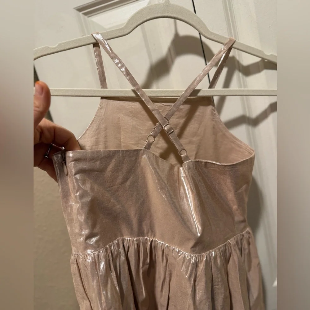 Gap Kids Metallic Tiered Dress in Champagne color , size M(8) New
